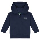 Younger Boys Navy Blue Logo Tracksuit, 1, hi-res