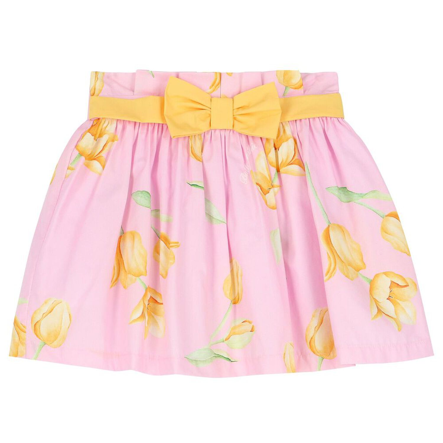 Girls White & Pink Floral Skirt Set, 1, hi-res image number null