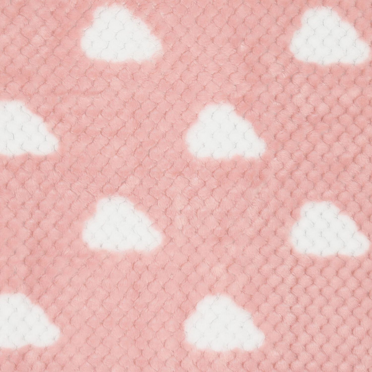 Baby Girls Pink Clouds Faux Fur Blanket, 1, hi-res