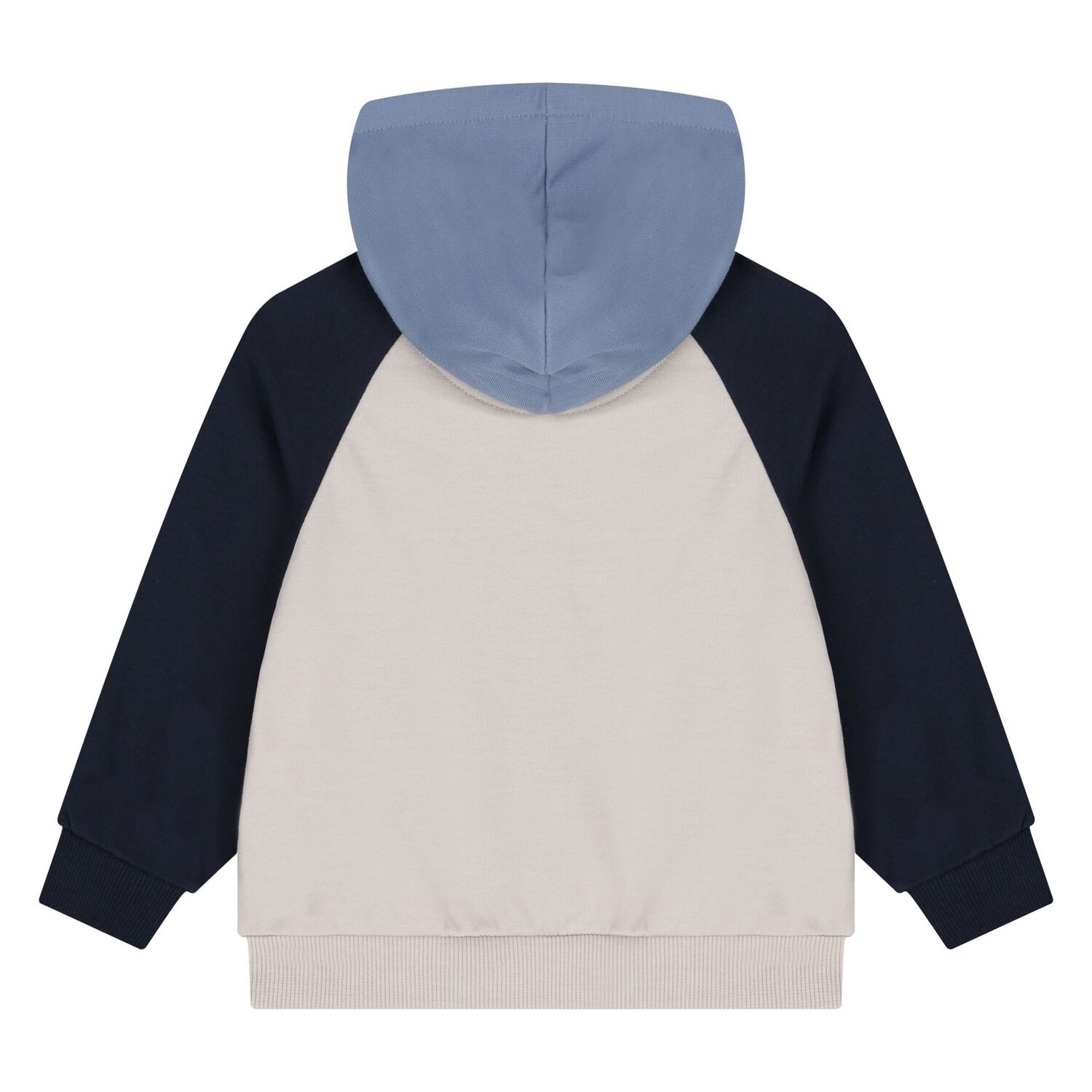 Younger Boys Beige & Blue 3 Piece Tracksuit, 2, hi-res