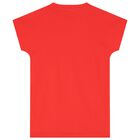 Girls Red Logo Dress, 2, hi-res