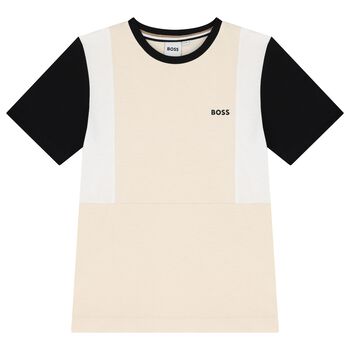 BOSS Boys Ivory Logo T-Shirt, 1 Boys Ivory Logo T-Shirt