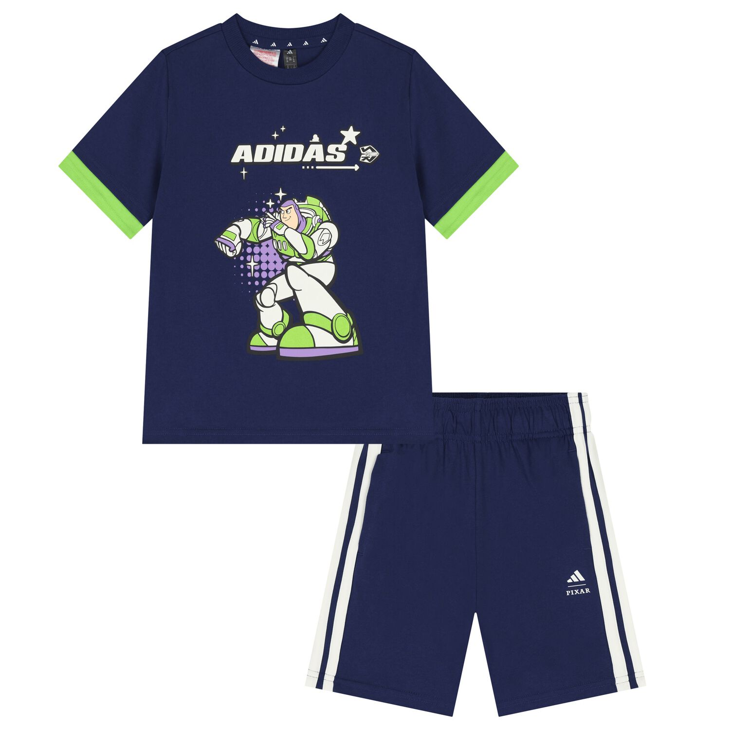 Boys Navy Blue Buzz Lightyear Disney Shorts Set, 1, hi-res