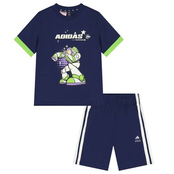 Boys Navy Blue Buzz Lightyear Disney Shorts Set