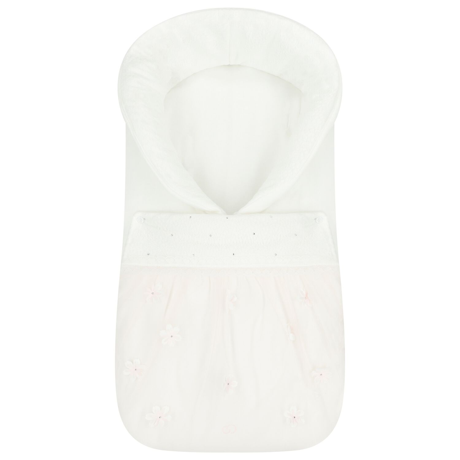 Baby Girls Ivory & Pink Tulle Nest, 1, hi-res image number null