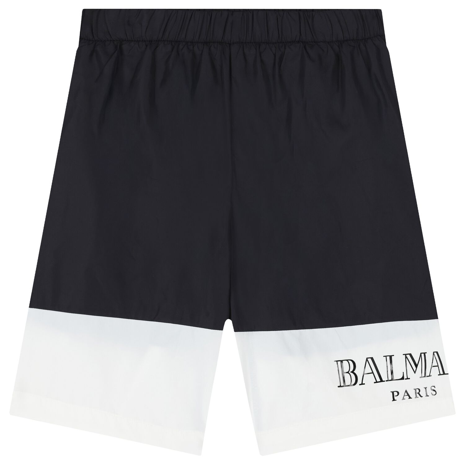 Boys Black & White Logo Swim Shorts, 1, hi-res image number null