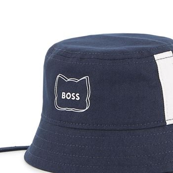 Baby Boys Navy Blue Bucket Hat
