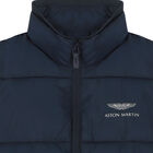 Boys Navy Logo Gilet, 1, hi-res