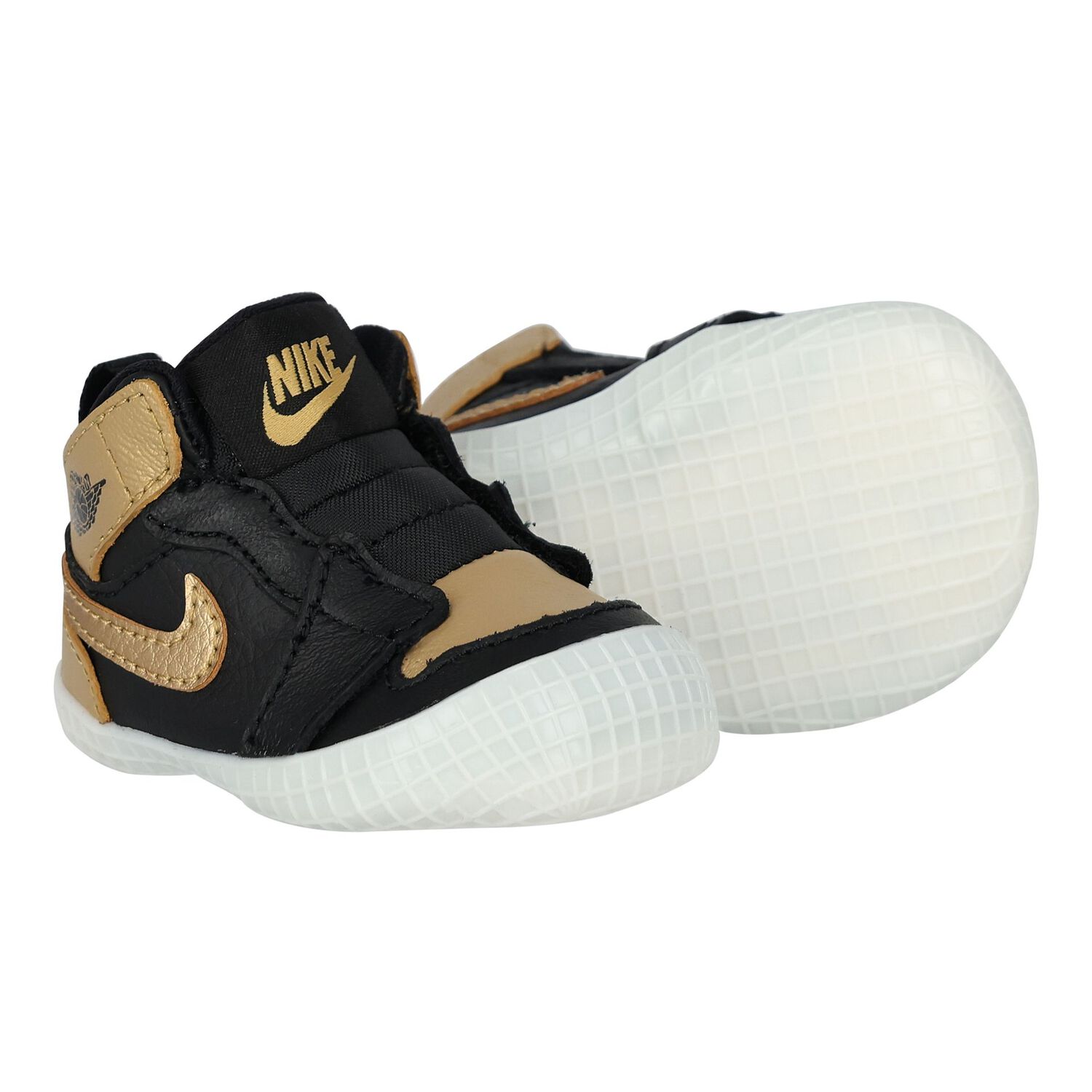 Black & Gold Air Jordan 1 Crib Bootie, 1, hi-res