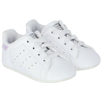 Baby Girls White Stan Smith Crib Pre Walker Shoes