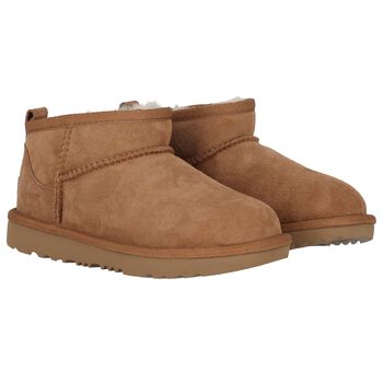 Beige Classic Ultra Mini Suede Boots