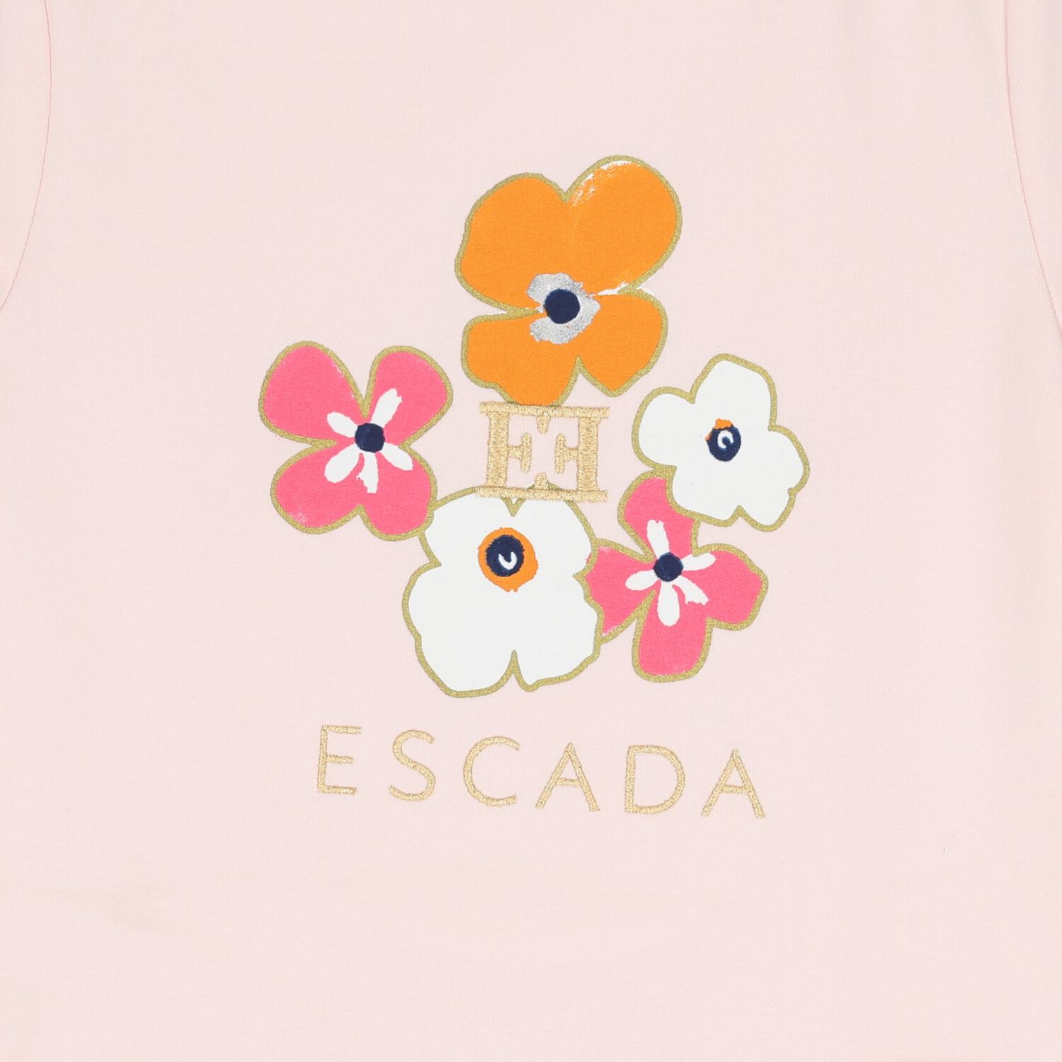 Girls Pink Floral Logo Dress, 2, hi-res