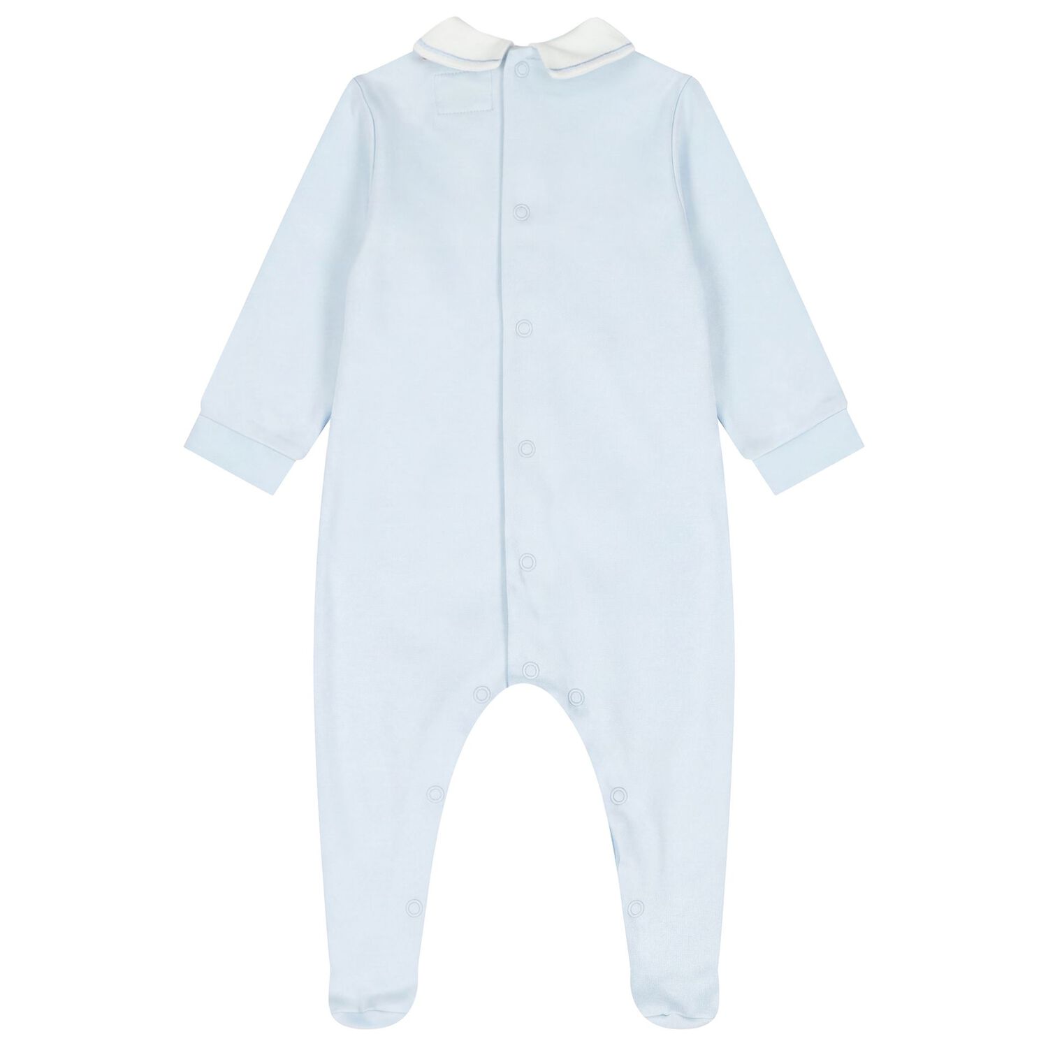 Baby Boys Blue Pintuck Babygrow , 1, hi-res