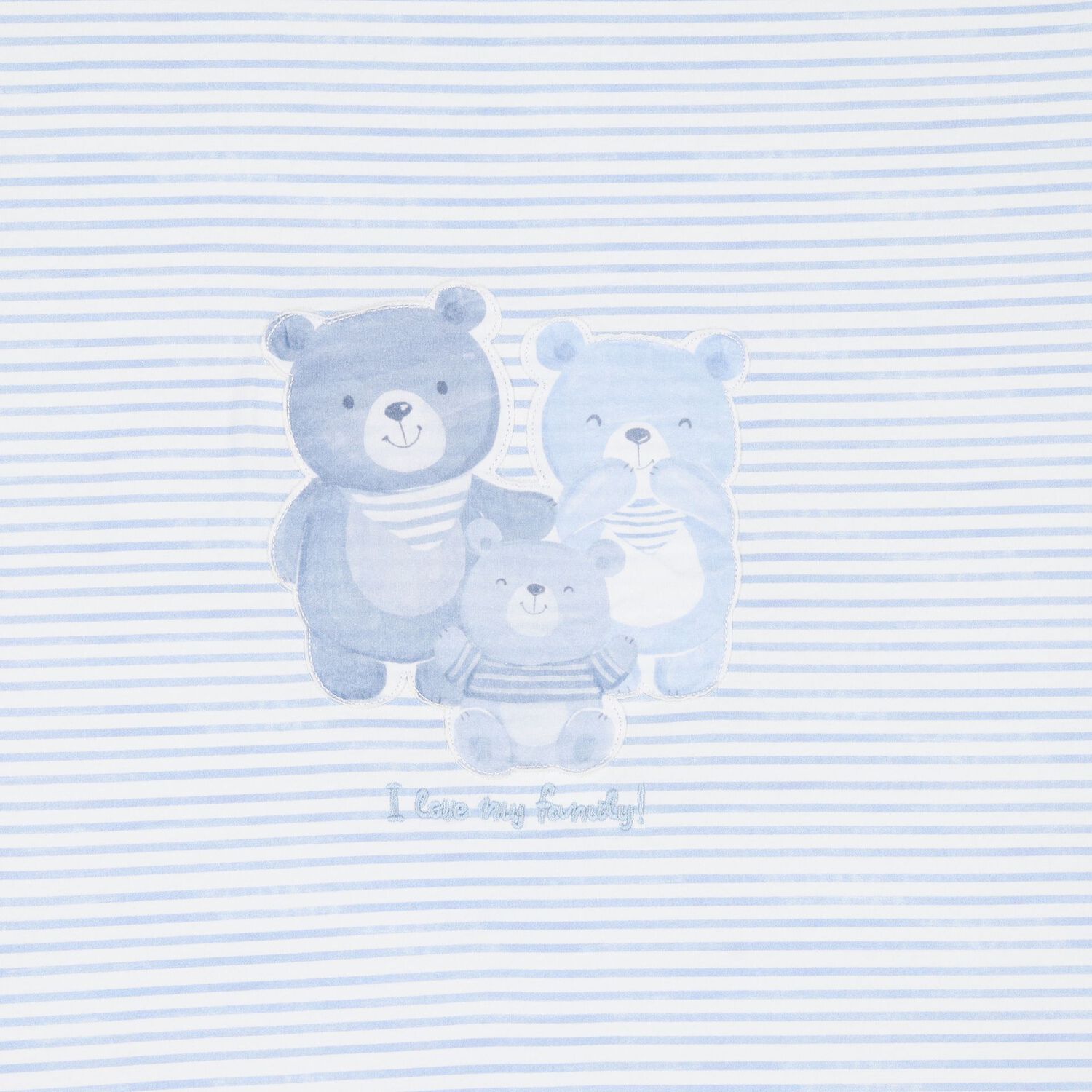 Baby Boys White & Blue Striped Blanket, 1, hi-res