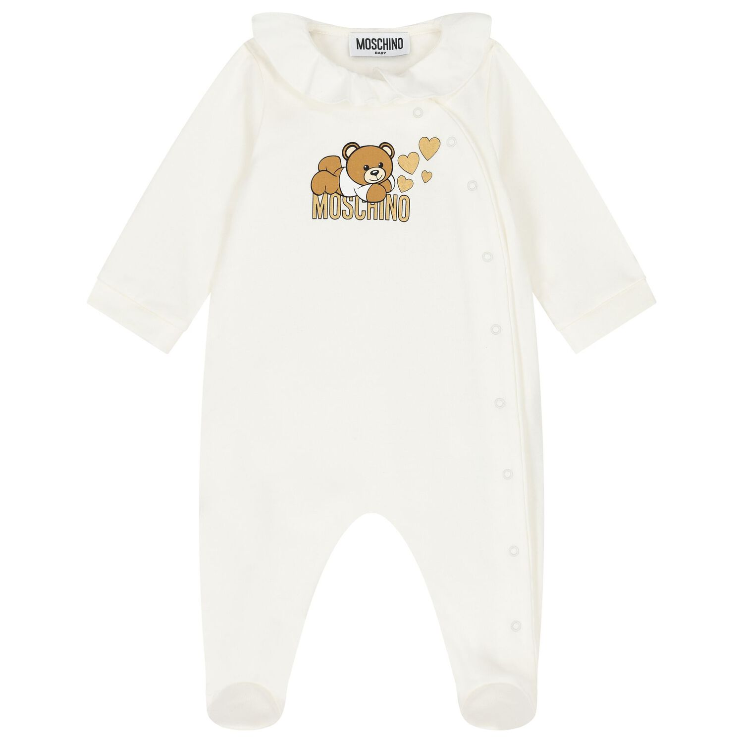 Baby Girls Ivory Teddy Bear Logo Babygrow Gift Set, 1, hi-res