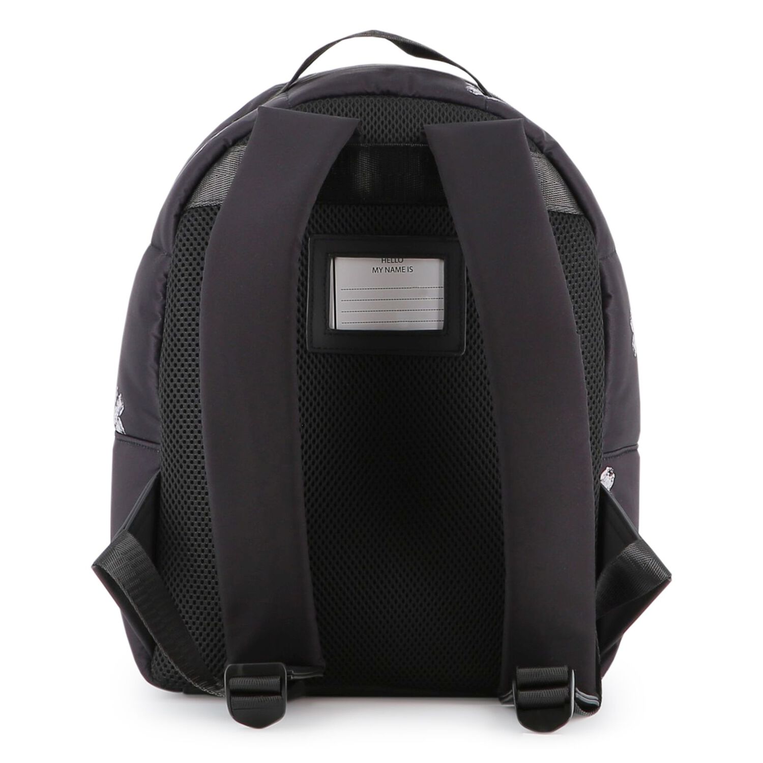 Girls Black Logo Backpack, 1, hi-res