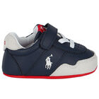 Baby Boys Navy Blue Logo Pre Walker Shoes, 1, hi-res