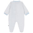 Baby Boys White & Blue Logo Babygrow, 2, hi-res