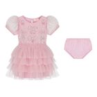 Baby Girls Pink Embellished Crystal Tulle Dress Set, 1, hi-res