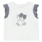 Younger Girls White & Blue Shorts Set, 1, hi-res