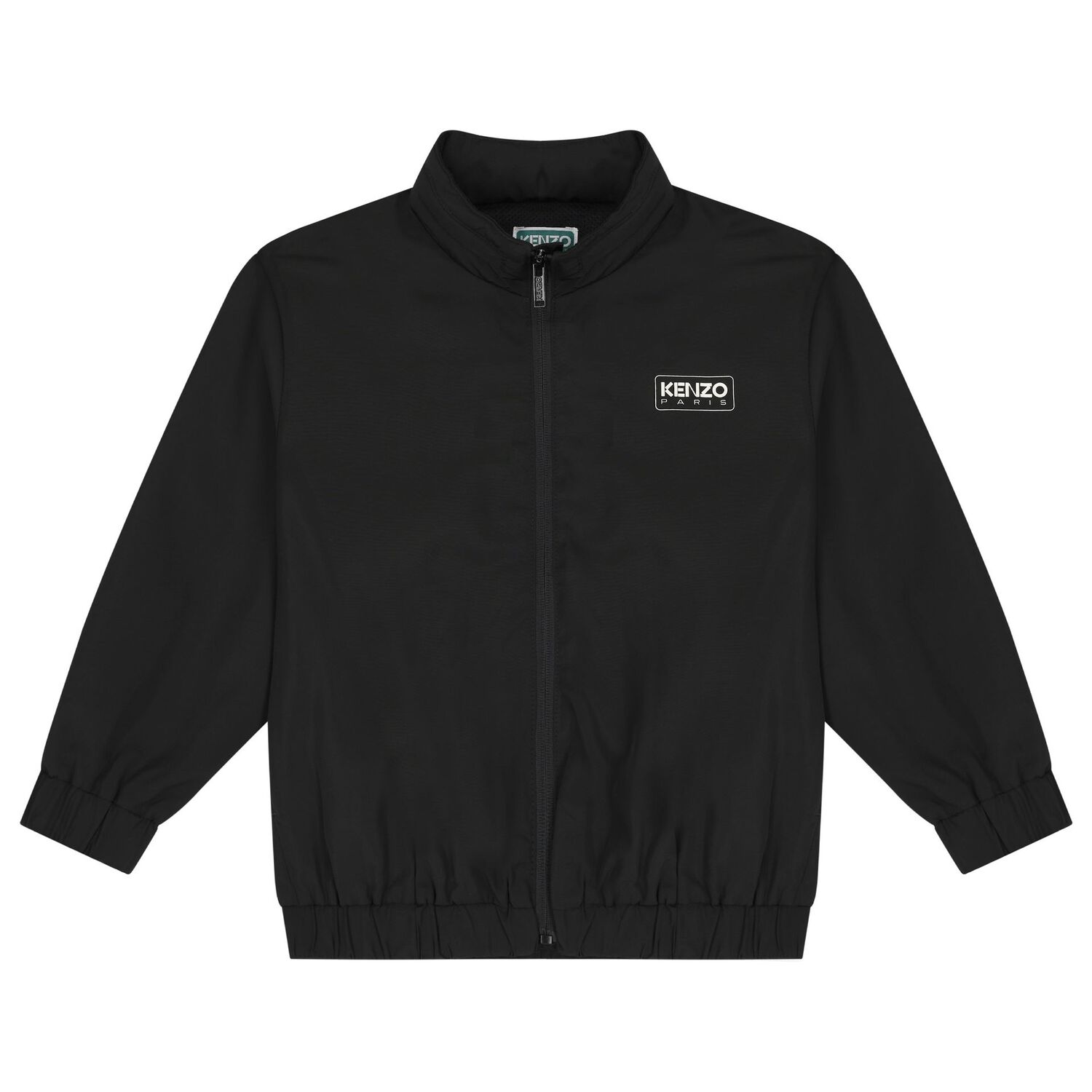 Black Logo Hooded Jacket, 1, hi-res