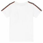 Boys White Logo T-Shirt, 1, hi-res
