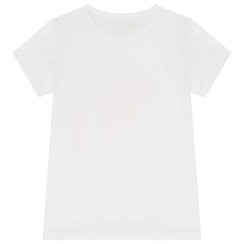 Girls White Logo T-Shirt