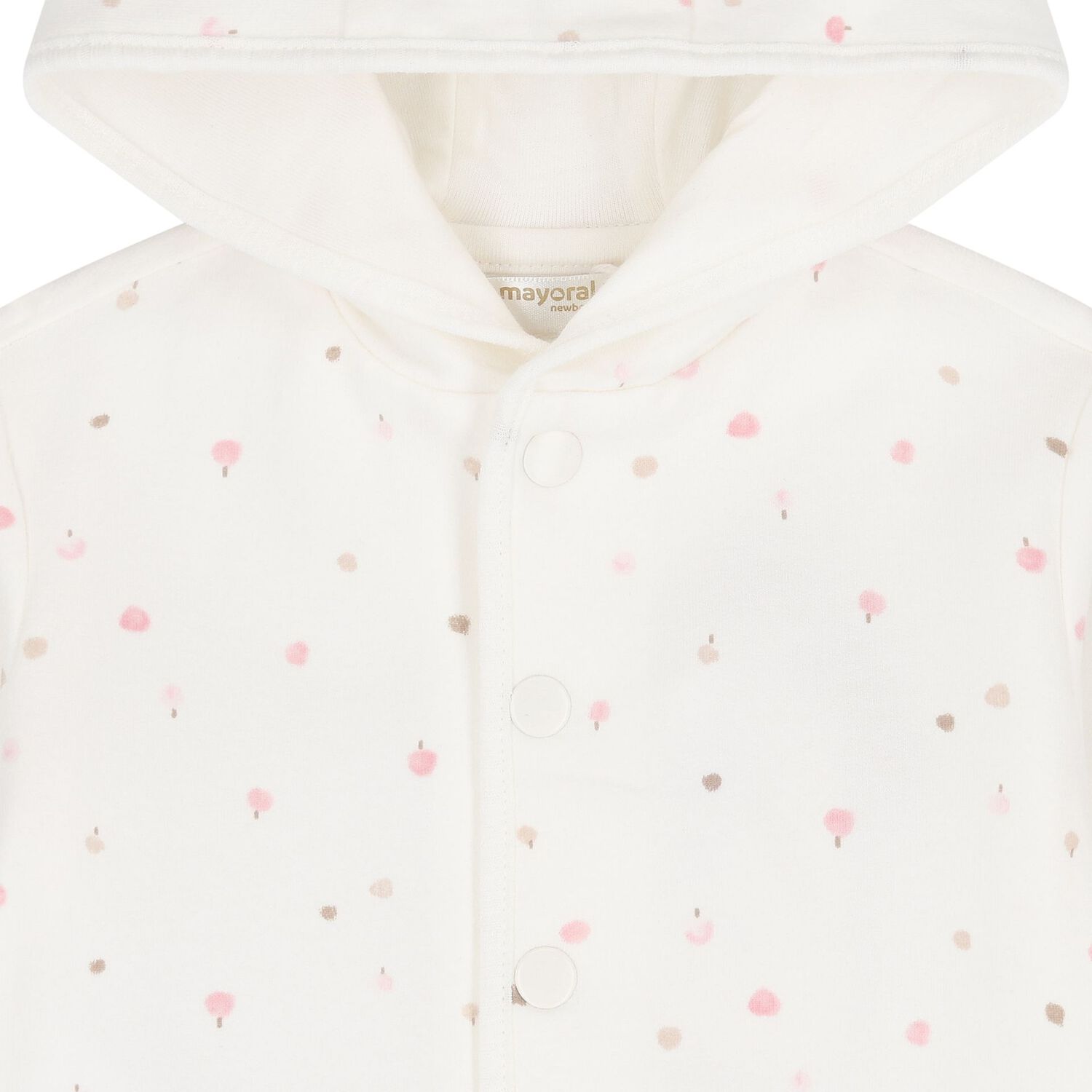 Baby Girls Ivory & Pink 3 Piece Tracksuit, 2, hi-res