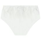 Baby Girls Ivory Flower Satin Dress Set, 1, hi-res