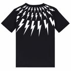 Boys Black Fair-isle Thunderbolt Jersey T-shirt, 2, hi-res