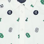 Boys White Logo Shirt, 1, hi-res