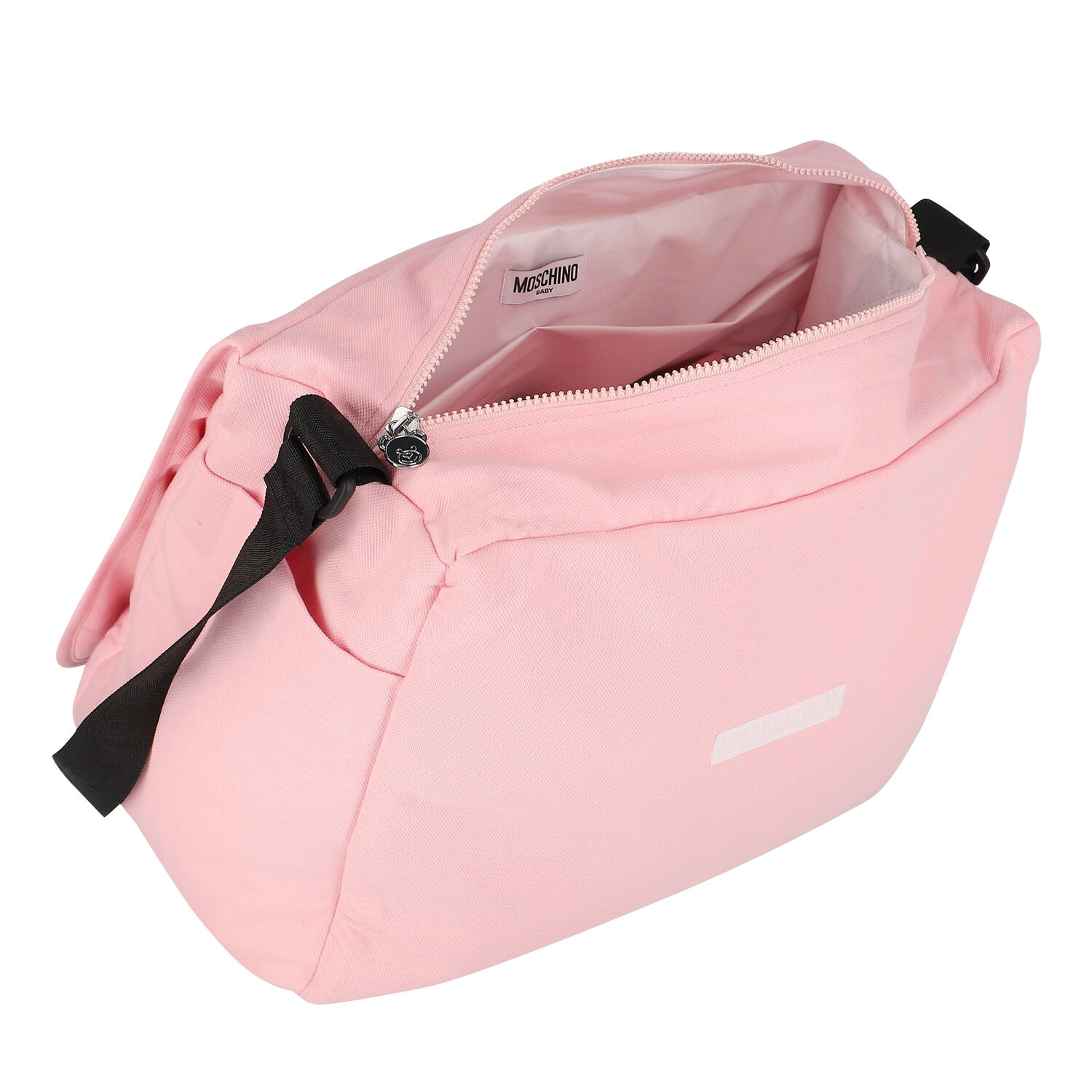 Black Teddy Logo Baby Changing Bag, 3, hi-res