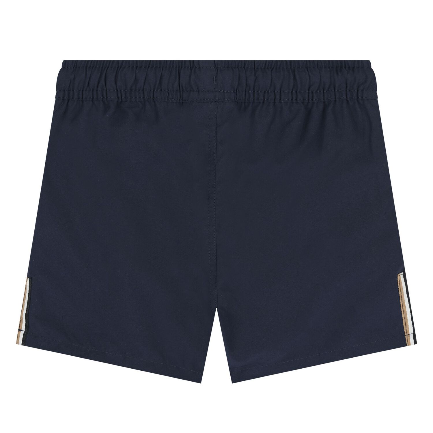 Younger Boys Mini Me Navy Blue Logo Swim , 1, hi-res