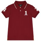 Boys Red Logo Polo Shirt, 1, hi-res