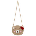Younger Girls Beige Teddy Bear Bag, 1, hi-res
