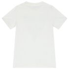 Boys White Logo T-Shirt, 1, hi-res