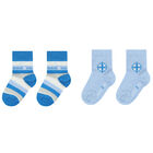 Boys Blue Logo Socks ( 2 Pack ), 1, hi-res