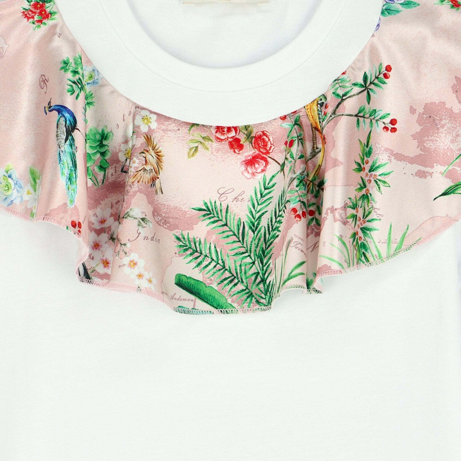 Girls White Geo Map T-Shirt, 1, hi-res