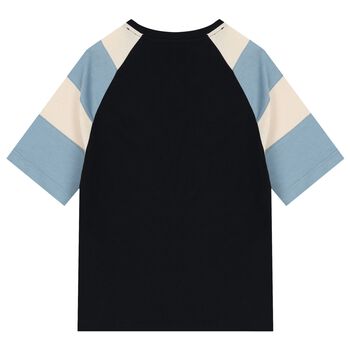Boys Navy Blue Logo T-Shirt