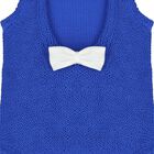 Girls Blue Bow Crinkle Swimsuit, 1, hi-res