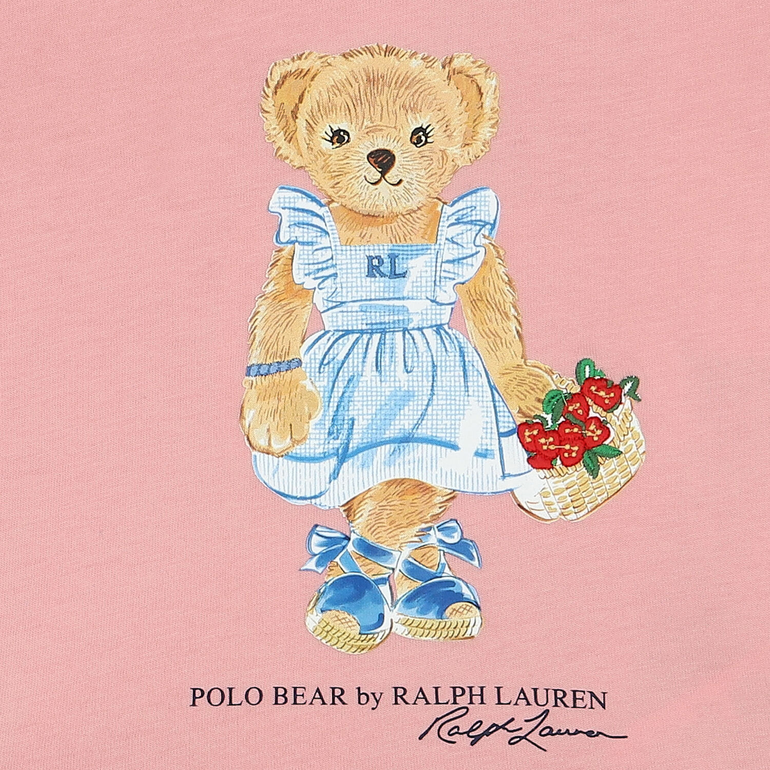 Baby Girls Pink Polo Bear T-Shirt, 1, hi-res