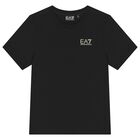 Girls Black Logo T-Shirt, 1, hi-res
