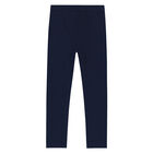 Girls Navy Logo Leggings, 1, hi-res