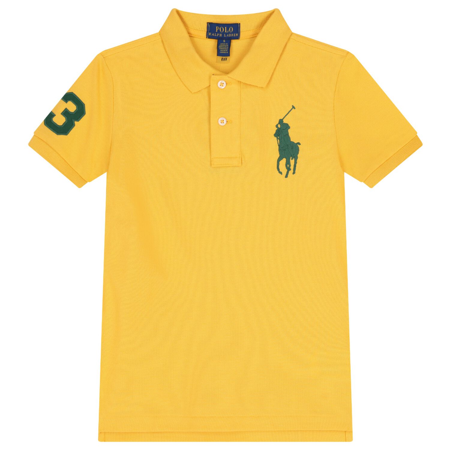 Boys Yellow Logo Polo Shirt, 1, hi-res image number null