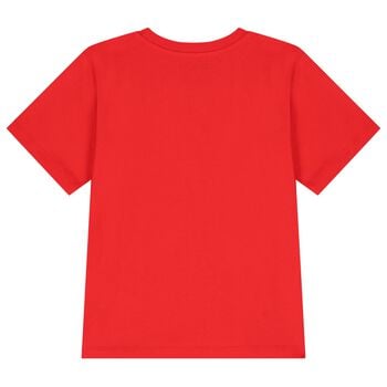 Red Christmas Teddy Bear Logo T-Shirt 