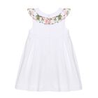 Girls White & Pink Liberty Print Dress, 1, hi-res