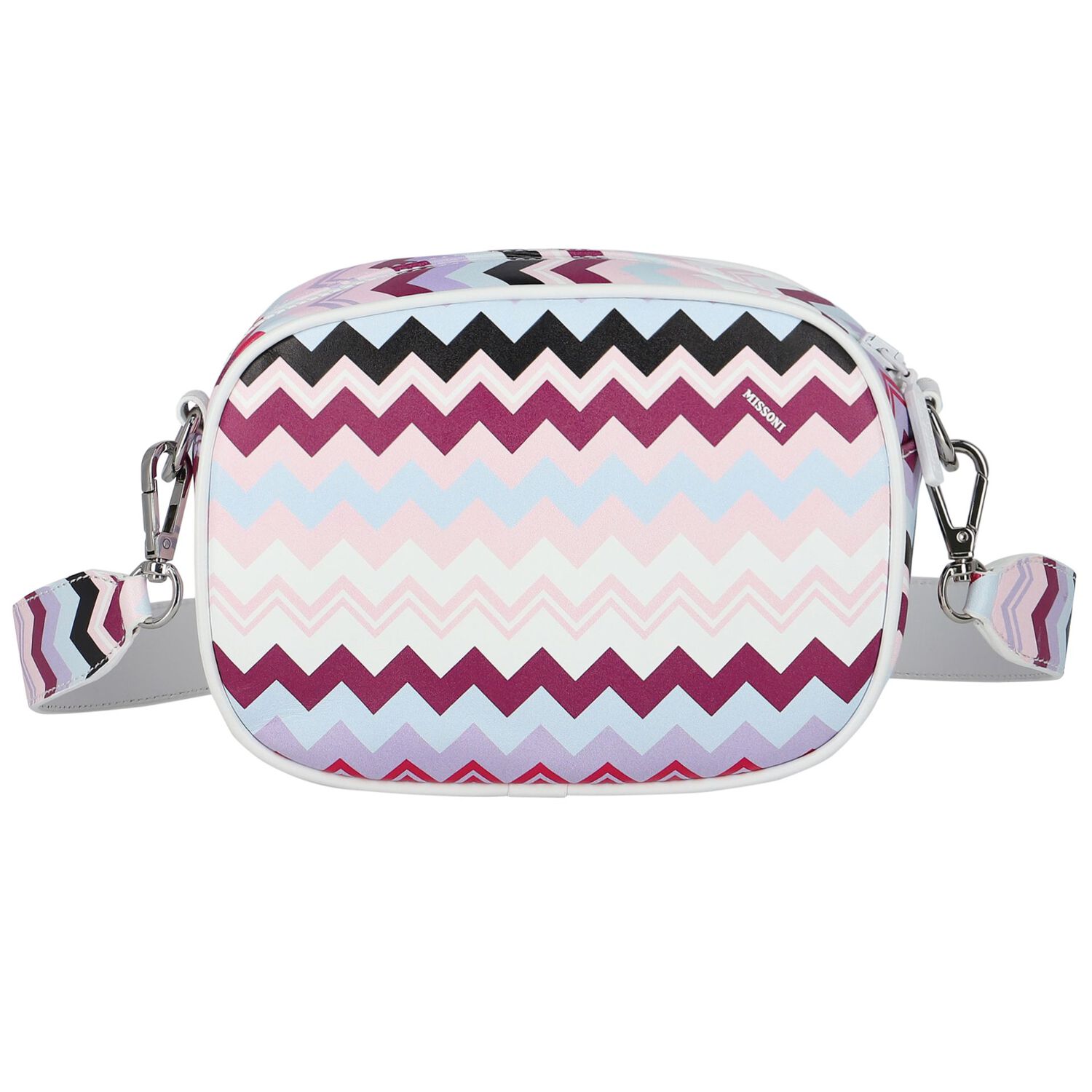 Girls Purple & Pink Logo Zigzag Shoulder Bag, 1, hi-res