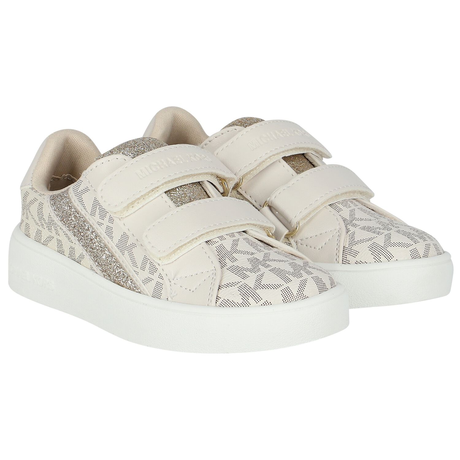 Girls Ivory Logo Trainers, 1, hi-res