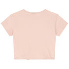 Girls Pink Ribbon Logo T-Shirt, 1, hi-res