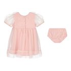 Baby Girls Pink Sequin Tulle Dress Set, 1, hi-res
